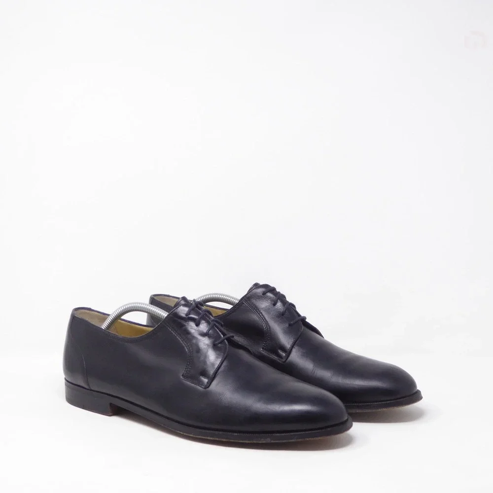 Vintage Cole Haan Mens Derby Oxfords Shoes Black Leather Made in Italy 12 M